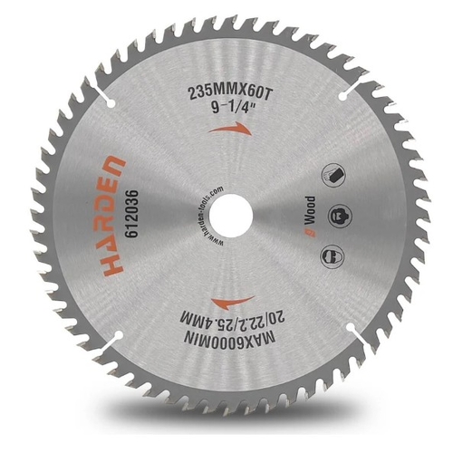 Harden 612036 235mm 9-1/4 60t Tct Wood Circular Saw Blade - 612036