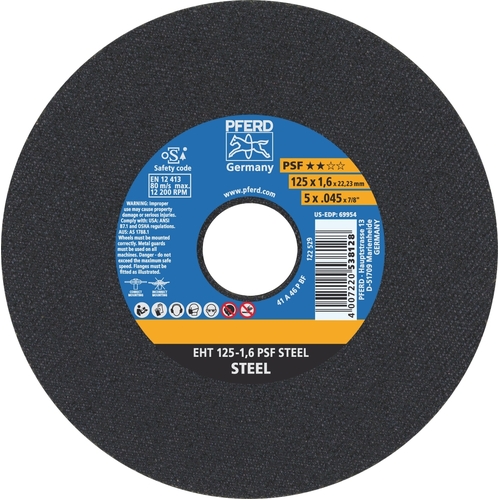 Ultra Thin Flat Cut-Off Wheel Gp - Steel Eht 125-1.6 A 46 P Psf