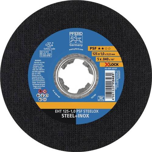 C/O Whl Eht 125-1,0 Psf Steelox/X-Lock Cutting Disc