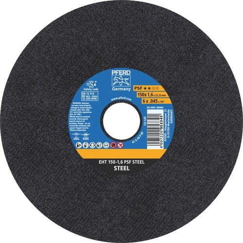 Ultra Thin Flat Cut-Off Wheel Gp - Steel Eht 150-1.6 A 46 P Psf