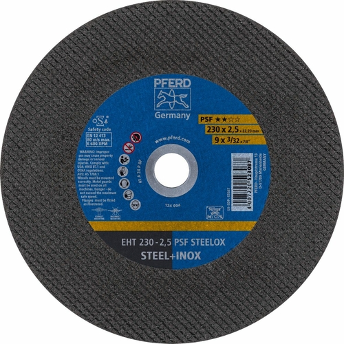 Pferd Flat Cut-Off Wheel GP - Steelox 230mm x 2.5mm 61728122