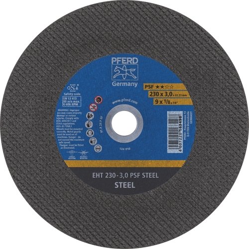 Flat Cut-Off Wheel Gp - Steel Eht 230-3.0 A 24 P Psf
