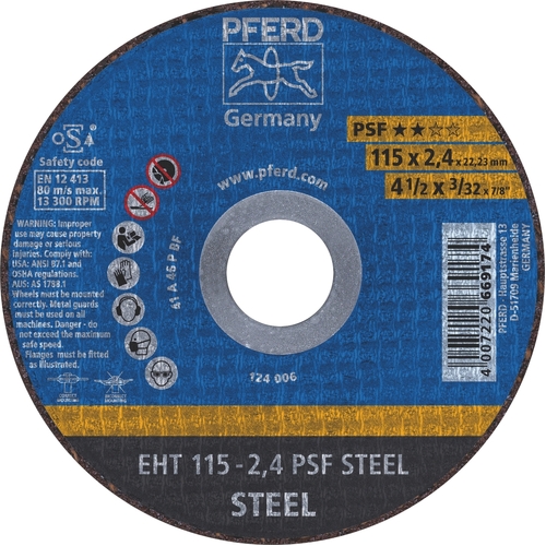 Flat Cut-Off Wheel Gp - Steel Eht 115-2.4 A 46 P Psf