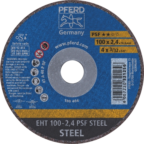 Flat Cut-Off Wheel Gp - Steel Eht 100-2.4 A 46 P Psf