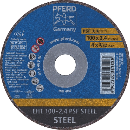 Flat Cut-Off Wheel Gp - Steel Eht 100-2.4 A 46 P Psf