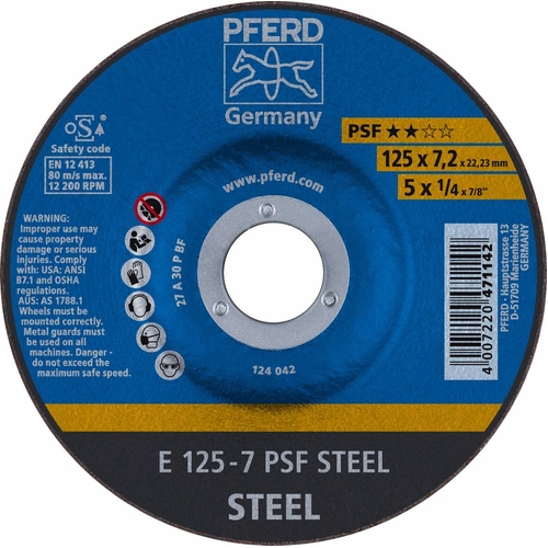Grinding Disk 125mm X 7mm - 62012634