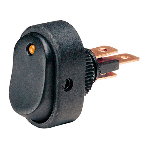 Narva Rocker Switch Off/On SPST Amber LED (Contacts Rated 30A 12V) BL Pk 1