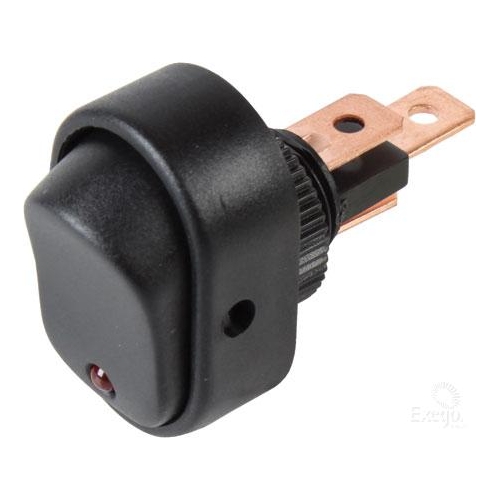 Narva Rocker Switch Off/On SPST Red LED (Contacts Rated 30A  12V) BL Pk 1