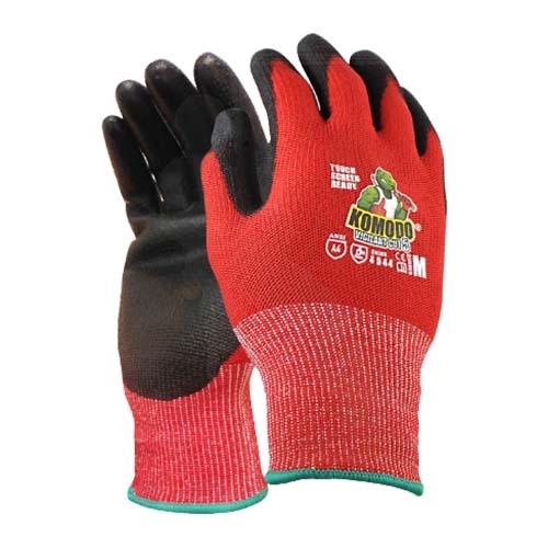 KOMODO Vigilant Cut 5 Gloves Large Red