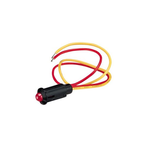 12 Volt Pilot Lamp Pre-wired with Red LED BL Pk 1