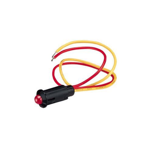 24 Volt Pilot Lamp Pre-wired with Red LED BL Pk 1