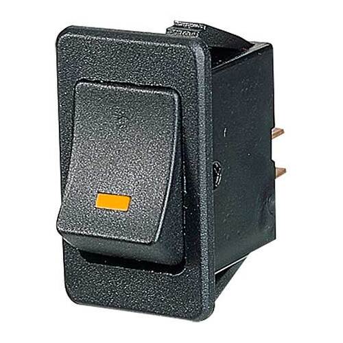 Narva Rocker Switch Off/On DPST Amber LED (Contacts Rated 20A  12V) BL Pk 1