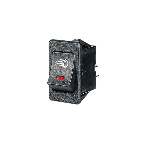 Off/On Rocker Switch with Red LED and Driving Lamp Symbol BL Pk 1