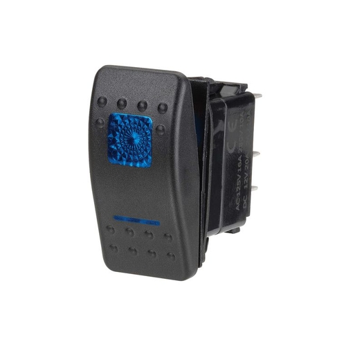 12 Volt Illuminated Off/On Sealed Rocker Switch (Blue)