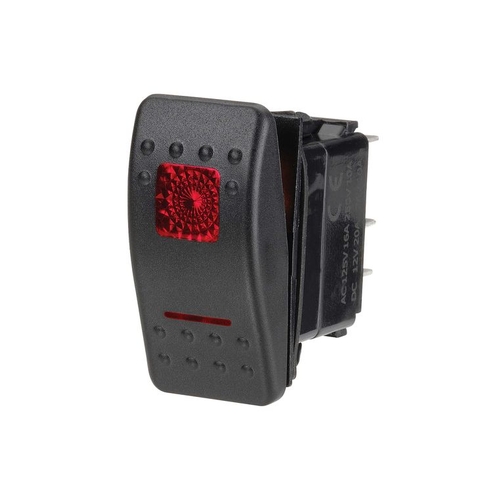 12 Volt Illuminated Off/On Sealed Rocker Switch (Red)