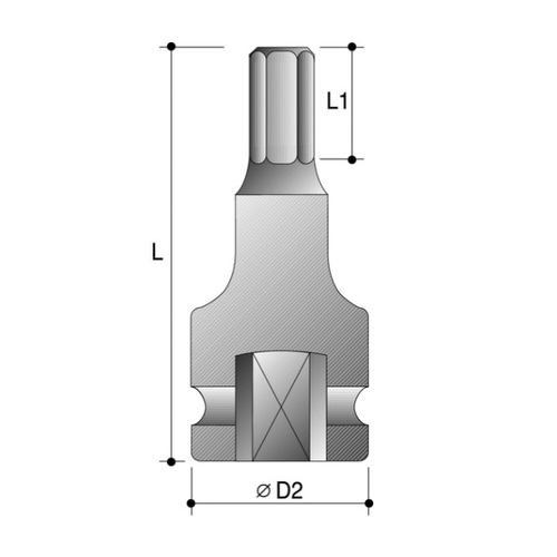 IM12H41M 41 X 1-1/2 Dr In Hex Driver