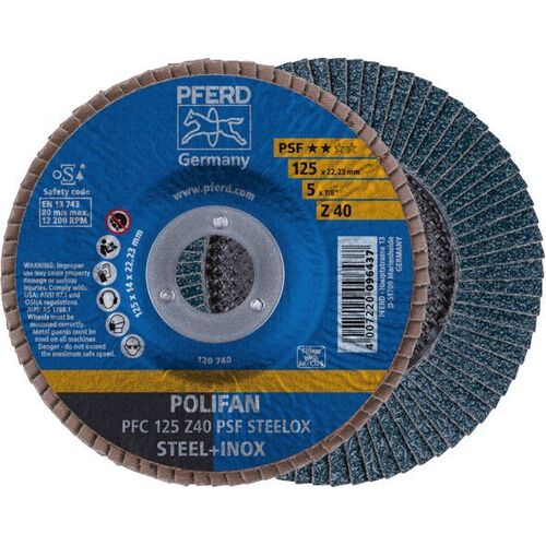 Polifan Flap Disc Gp Zirconia 125Mm X 40 Grit