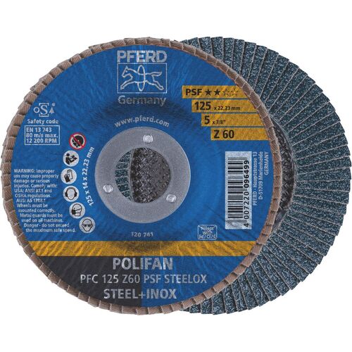 Polifan Flap Disc Gp Zirconia 125Mm X 60 Grit