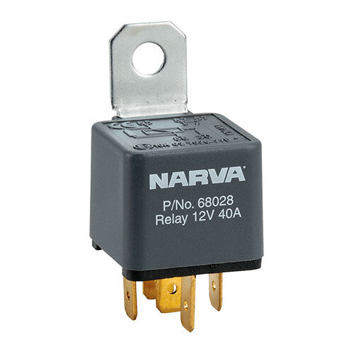 Narva 12v Relay 40A 5 Pin With Resistor BL Pk 1
