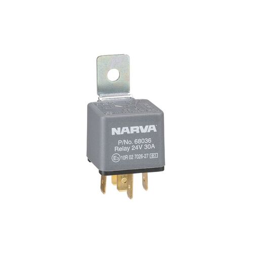 Narva Relay-24V 30Amp 5Pin W/Resistor BL Pk 1