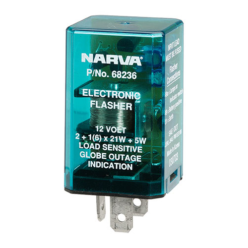 Narva Electronic Flasher 12V 3 Pin BL Pk 1