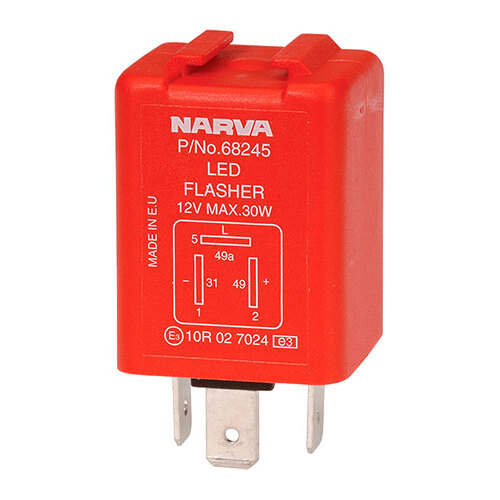 Narva Electronic LED Flasher 12V 3 Pin BL Pk 1