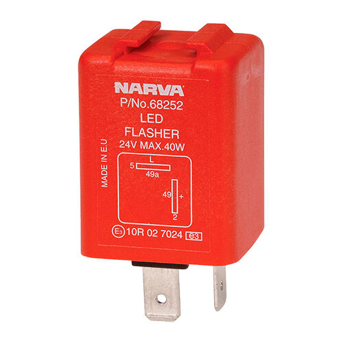 Narva Electronic LED Flasher With Pilot 24V 2 Pin BL Pk 1