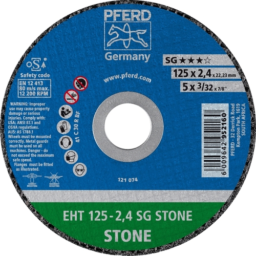 Flat Cut-Off Wheel Stone Eht 125-2.4 C 30 R Sg