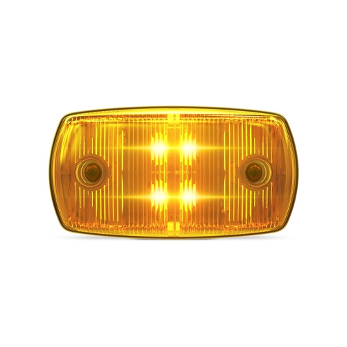 Amber Led Side Marker Lamp 12/24V Black Base 30Cm Cable
