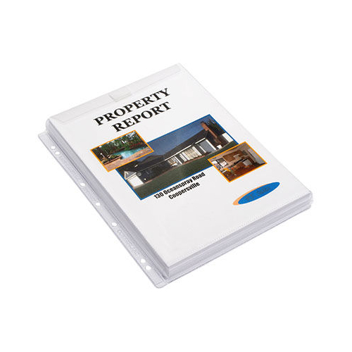 Cumberland Sheet Protector Double Capacity With Gusset And Flap A4 Clear Pack 10