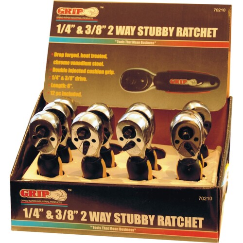 2 Way Stubby Ratchet - 1/4'' And 3/8''