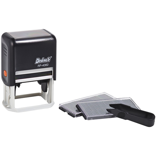 Deskmate DIY Stamp Kit 5 Lines With 3mm/4mm Text Black
