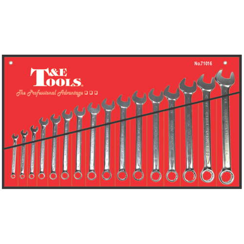 No.71016 - 16 Piece Euro Metric Combination Wrench Set