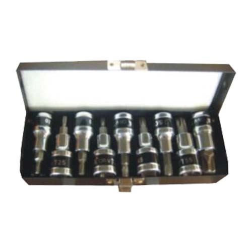 9 Pc 1/2" Sq. Dr. Torx Bit Socket Set Crv.