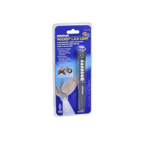 Narva Rechargeable L.E.D Pocket Inspection Light 240V