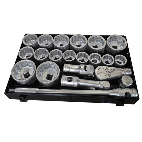 21 Pc 1'' Sq. Dr. Socket Set Sae