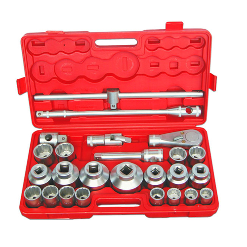 26 Pc 3/4'' & 1'' Sq. Dr. Socket Set Metric