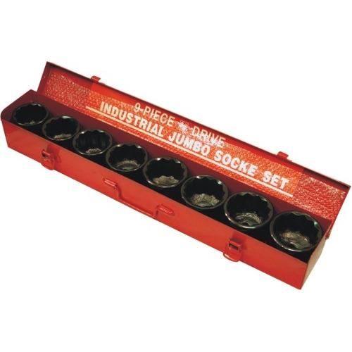 9 Pc 3/4'' Sq. Dr. Jumbo Socket Set Sae