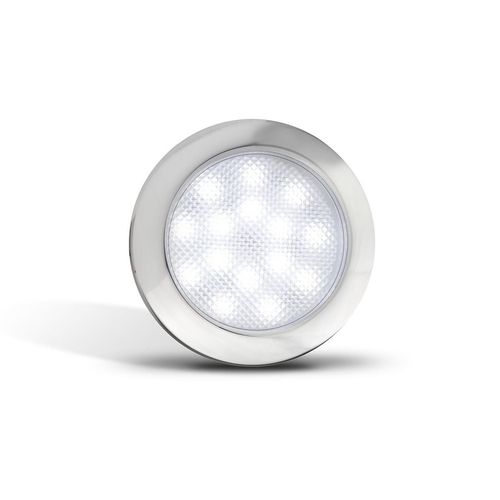 Round Led Interior Lamp 12V 15 Led'S Chrome Hsng 290Mm