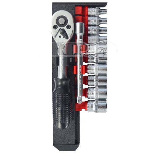 12 Pc 3/8" Sq. Dr. Socket Set With Ratchet