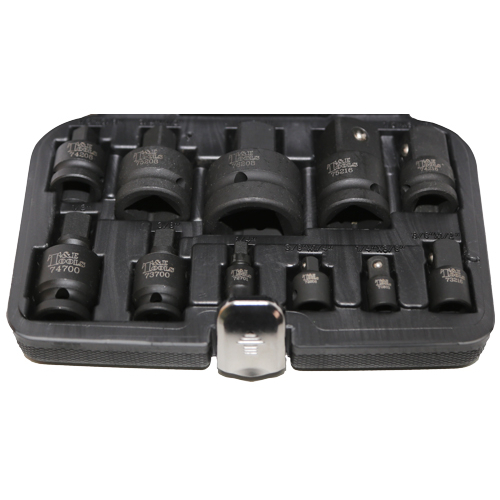 No.76348 - 11Pc. Impact Socket Adaptors & Universal Joint Set 1/4" - 1"