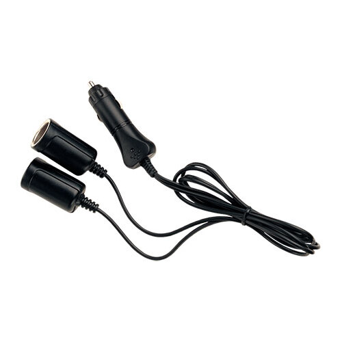 Cigarette Lighter Plug with Extended Leads and Twin Accessory Sockets