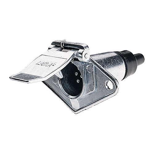 Narva 7 Pin Small Round Metal Trailer Socket