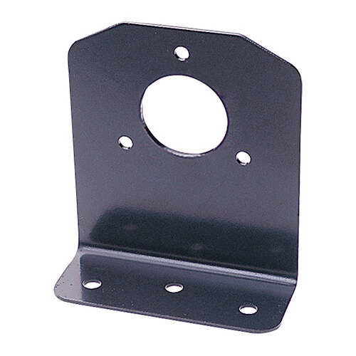 Angled bracket for large round plastic and metal sockets