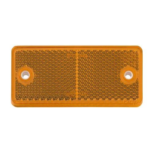 Amber Retro Reflector with Dual Fixing Holes 90 x 40mm BL Pk 2