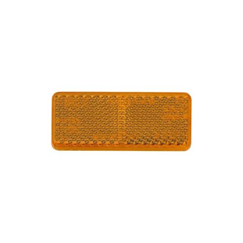Amber Retro Reflector with Self Adhesive 70 x 28mm Pk 50