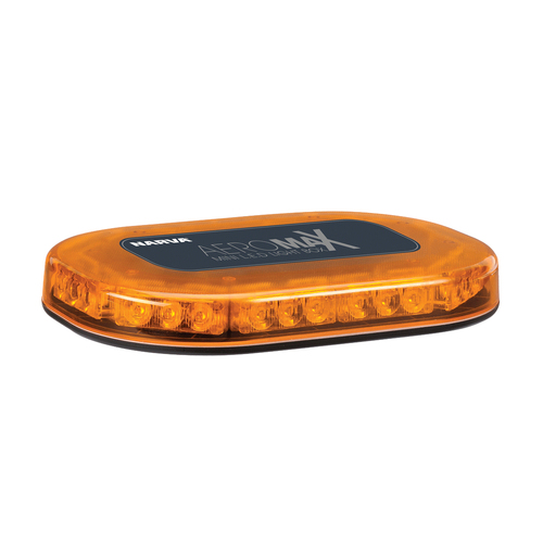 12/24 Volt Aeromax Mini LED Light Box (Amber) Flange Base with Amber Lens