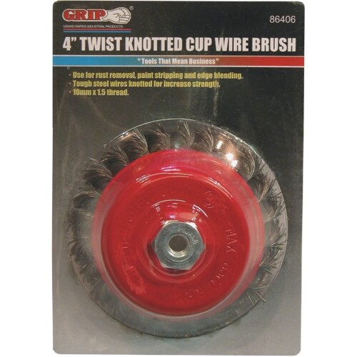 Twist Knot Cup Wire Brush - 100Mm (1.5 Thread)