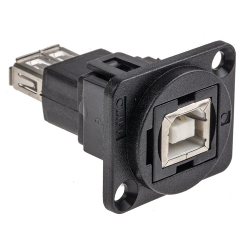 RS PRO Straight, Panel Feedthrough USB Connector - 874-1194