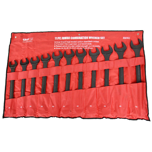 11 Pc Jumbo Combination Wrench Set Metric